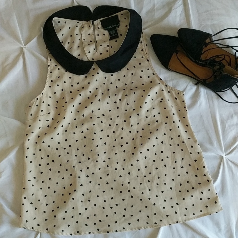 Cynthia Rowley Sleeveless Polka Dot Top